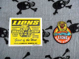 Lions Drag Strip Sticker Patch Lot Racing Hot Rat Rod Long Beach 