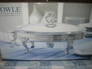 TOWLE SILVERPLATED 3 QUART CHAFING DISH ANTIQUE REPRODUCTION WARMER 