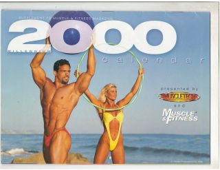 Muscle & Fitness 2000 Bodybuilding Calendar Monica Brant /Federica 