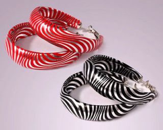 Newly listed Wholesale New 8 Pairs Nice Zebras Pierced Hoop Earrings