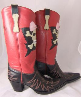 liberty s brody rocks skull and rock on cowboy boot