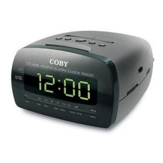 coby electronics cra58 clock radio led digital am fm alarm