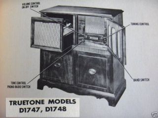 truetone d1747 d1748 phonograph radio photofact time left $ 5