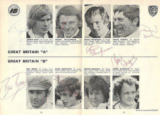   autographs  ROGER WILLIAMSON   DAVID PURLEY   JAMES HUNT + others