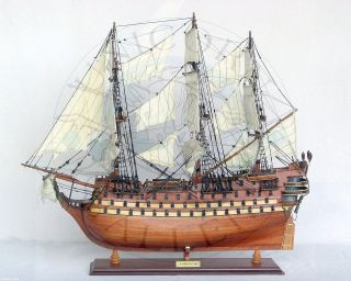 READY TO DISPLAY MODEL BOAT OF FRENCH WAR SHIP LA BRETAGNE WITH 