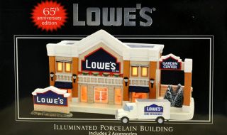 New Lowes Christmas Village Building Lighted Porcelain Store House 