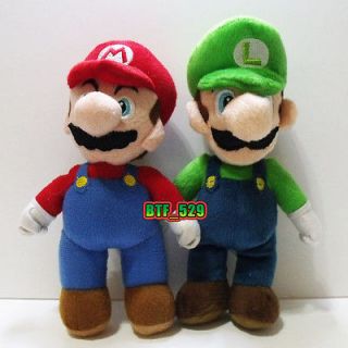 Plush 81/2 Stand Mario E and 9 Luigi E  New Super Mario Bros Plush 