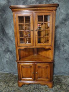 SOLID CHERRY SIGNED PA HOUSE PENNSYLVANIA CORNER CHINA CABINET
