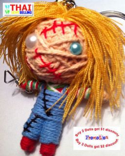   the Childs Play Cool Handmade Voodoo Keychain Doll from Thailand