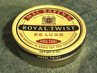 Mac Barens Royal Twist 2 oz. sealed tin (1970s or 1980s)    unopened