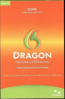 Nuance Dragon Naturally Speaking 11 Home Retail Box Free Upgrade to 11 
