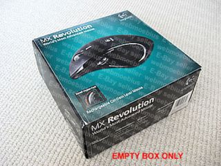 empty box for logitech mx revolution mouse no hardware from