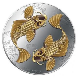 niue 2012 2 feng shui koi proof silver coin returns