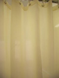   WIDE 200cm EXTRA LONG 260cm SHOWER CURTAIN CREAM 100% POLYESTER FABRIC