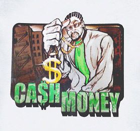 cash money t shirt harlem gangster maffia dollar chain