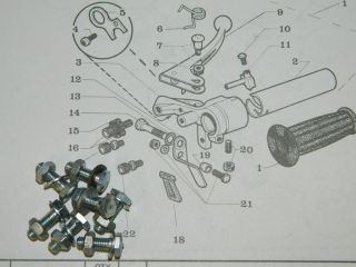 Motobecane Choke Cable Screw NOS Mobylette 40 50 Moby Moped 52328