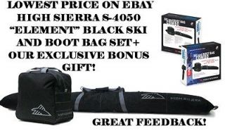 NEW/NWT Element S4050 2012 Black High Sierra Ski Bag and Boot Bag 
