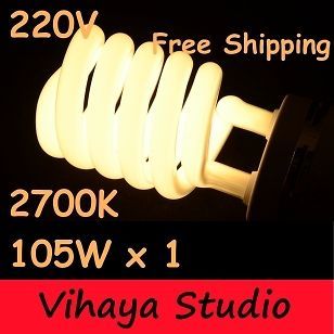   Studio Yellow Light Photo Bulb 2700K 220V Energy Saving Bulb E27 CFL