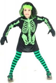 girls skeleton girl halloween kids dress up costume age 4 6