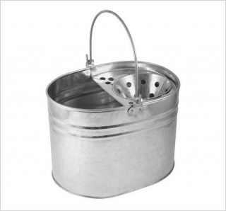 Heavy Duty Metal Mop Bucket Galvanised Strong 14 litre Capacity for 