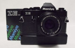   MAMIYA ZE 35mm SLR Film Camera w/1.2 50mm E Lens w/Winder & Manual