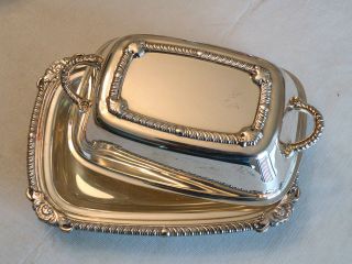 Vintage/Antique SF Co Silverplate (or Silver?) Butter Dish   2 Pieces 
