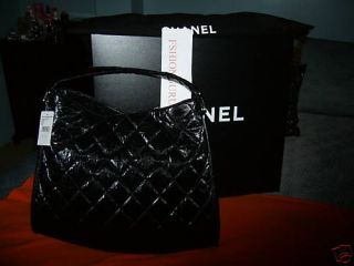NWT $1750 CHANEL LE MARAIS QUILTED BLACK HOBO CLASSIC FLAP BAG