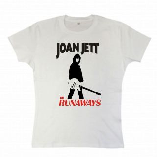 Joan Jett & The Runaways Female Fit T Shirt   Punk, Rock, Glam, All 