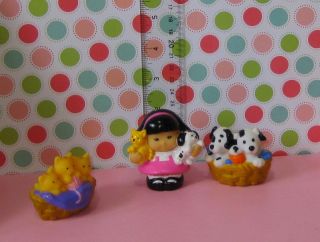 Fisher Price Little People Figure Kitty Puppy Toy 3sf Cake Topper