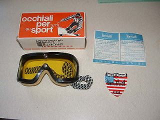   Vintage Black Baruffaldi Racing Goggles Motorcycle, Skiing New In Box