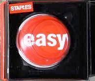 GIFT BOXED ♥  TALKING EASY BUTTON™ ♥ Stocking Stuffer 
