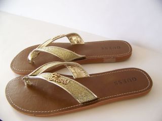 Guess Sandals Flip Flops KAMILA GOLD All Sizes SEE MORE GUESS HERE