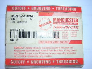 Manchester B19902 5120 M40 Carbide Inserts Qty 7 Cutoff Grooving 