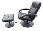 Pfillo New Black Office TV Recliner Massage Chair with Ottoman Remote 