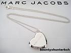 MARC JACOBS Mini Silver Heart Compact Mirror Necklace Charm