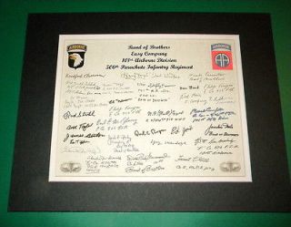 band of brothers easy company 29 reprint signatures time left