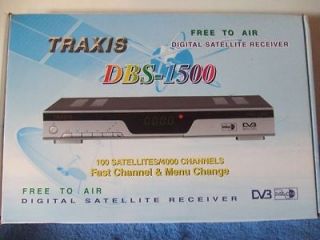 Traxis DBS 1500 Satellite Receiver / TV Receiver Free to Air ( 2 