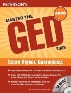 Master the GED 2008 with CD by Petersons Guides Staff, Steffi Kaprov 