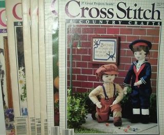   Stitch & Country Crafts magazines 80s & 90s Xmas Twins Blackwork