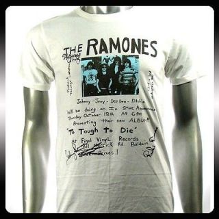 Ramones American Punk Metal Rock Band T shirt Sz L Biker Ram23 Men