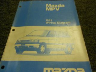 1992 Mazda MPV Van Electrical Wiring Diagram Service Repair Shop 