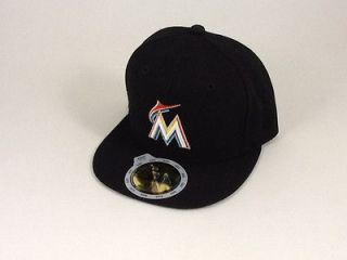 Miami Marlins Kids Hat 2012 New Era 59Fifty Fitted M Baseball Cap MLB 