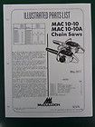 1977 McCULLOCH MAC 10 10 10 10A CHAIN SAW ILLUSTRATED PARTS MANUAL 