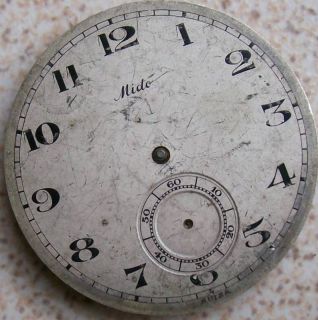 vintage mido pocket watch movement dial 44 mm run from