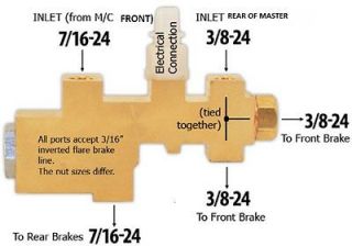 63 68 fairlane disc brake proportioning valve 