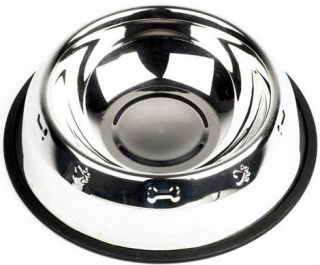 Stainless Steel Pet Bowl Dish – Rubber Lining Slip Proof Bowls 