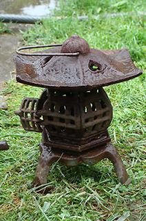 Vintage or Antique Japanese Type Cast Iron Tea Ceremony Garden 