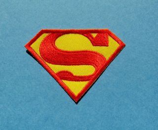 Iron On Embroidered Fabric Superman Applique , Patch   IR5