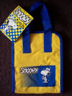 NWT VINTAGE 1992 SNOOPY ZEBCO FISHING TACKLE TOTE BOX CATCH EM TOTE