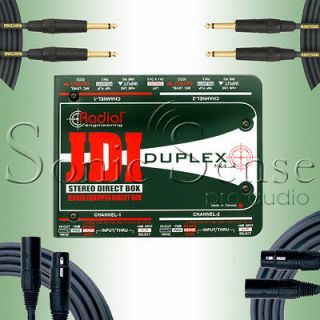   JDI Duplex MK4 Stereo Passive DI Box Jensen Direct Mogami NEW